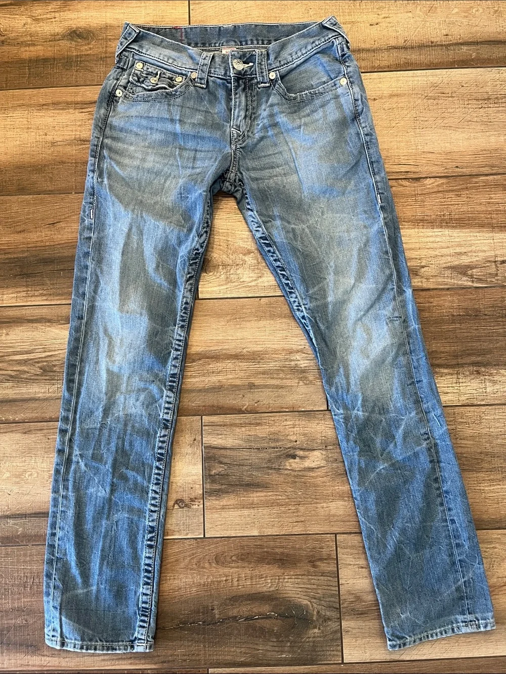 True Religion Men's Slim Straight Blue Denim Jeans